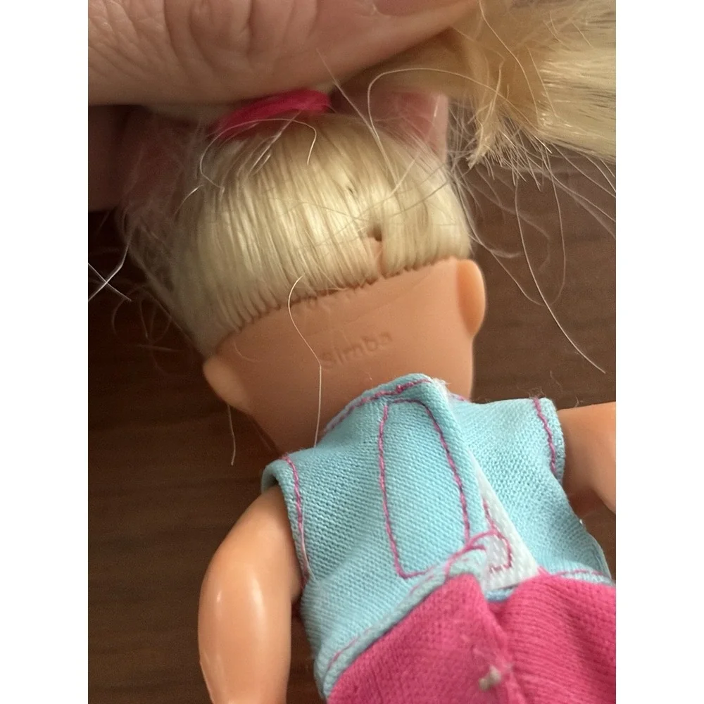 Vintage Simba Blonde Baby Posable Doll 4.5